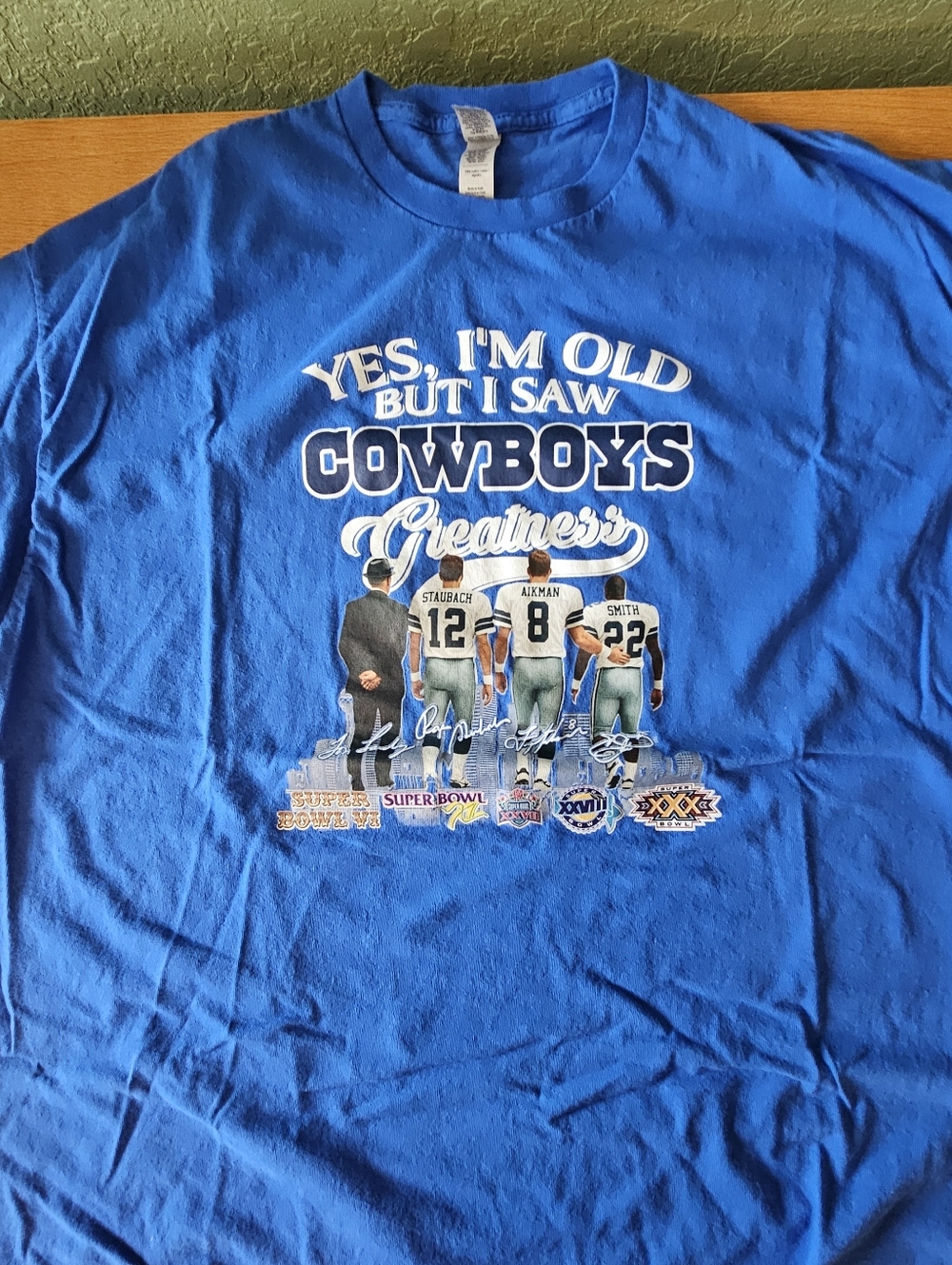 Mens Dallas Cowboys Super Bowl Greatness T Shirt Size 2XL